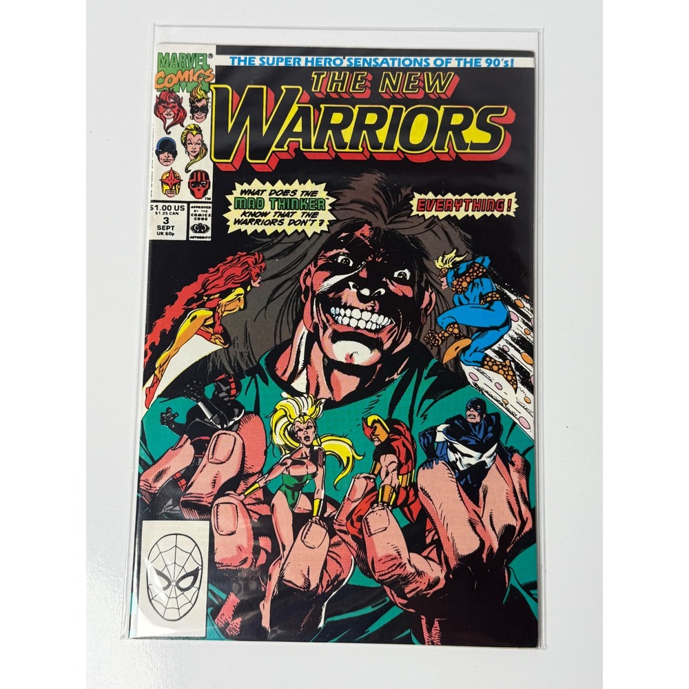 The New Warriors 3 1990 Marvel Comics Mad Thinker Bagley Night Thrasher Nova